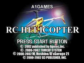 RC Helicopter title screen for Playstation